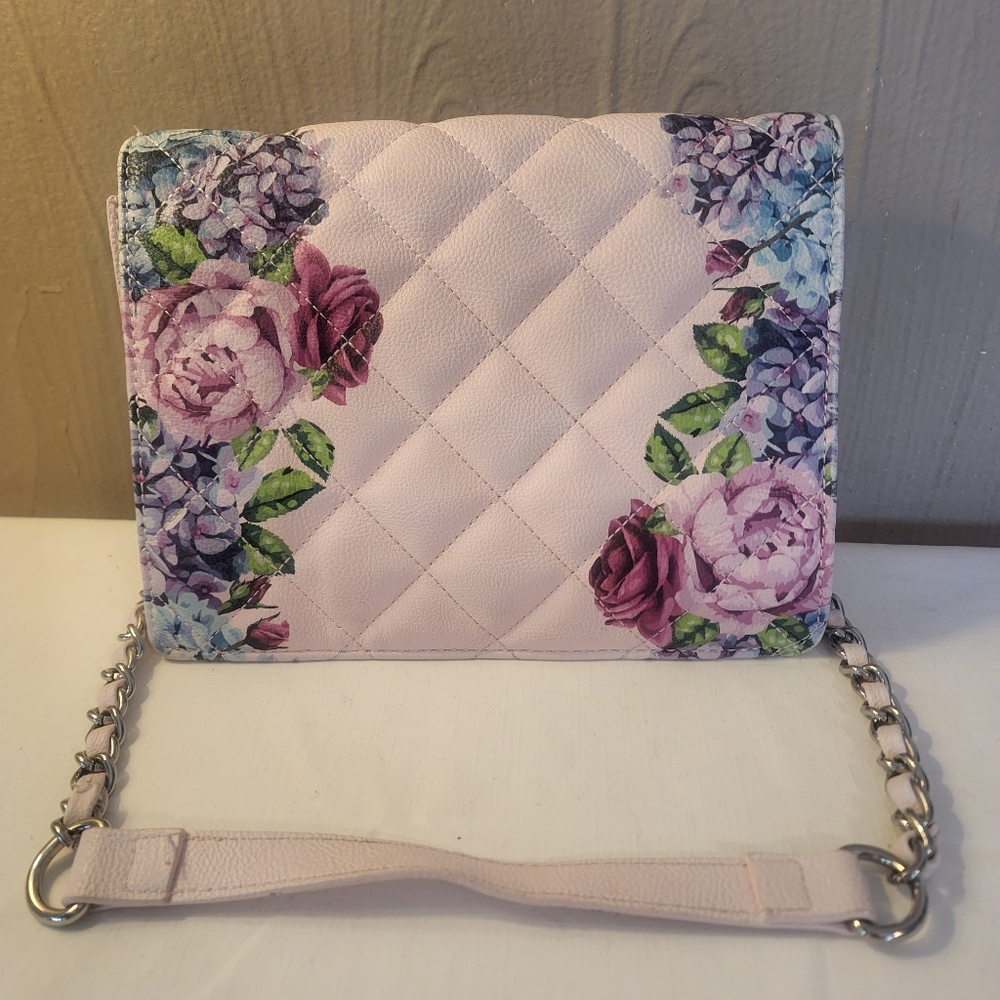 Betsey Johnson Floral Quilted Women's Clutch Bag - Pink and Purple